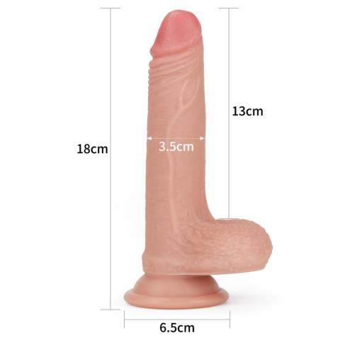 7'' Dual layered Platinum Silicone Cock