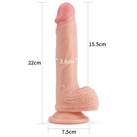 8.5'' Dual layered Platinum Silicone Cock