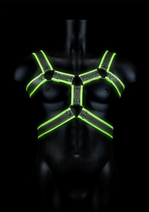 Body Harness - Glow in the Dark - Neon Green/Black - L/XL