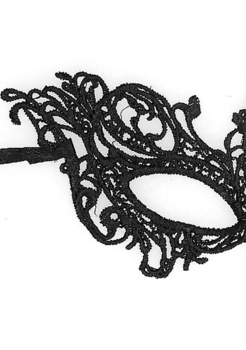 Royal Black Lace Mask - Black