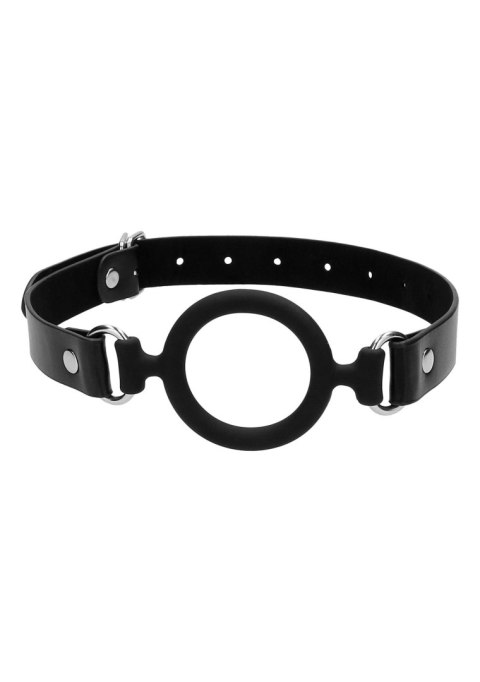 Silicone Ring Gag - With Adjustable Bonded Leather Straps