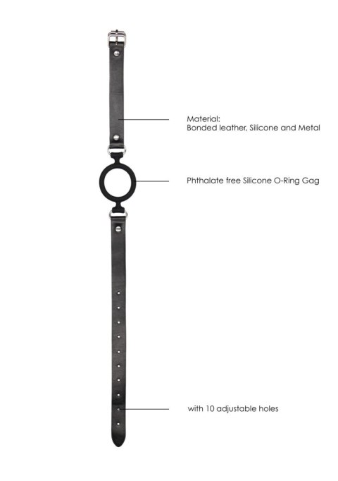 Silicone Ring Gag - With Adjustable Bonded Leather Straps