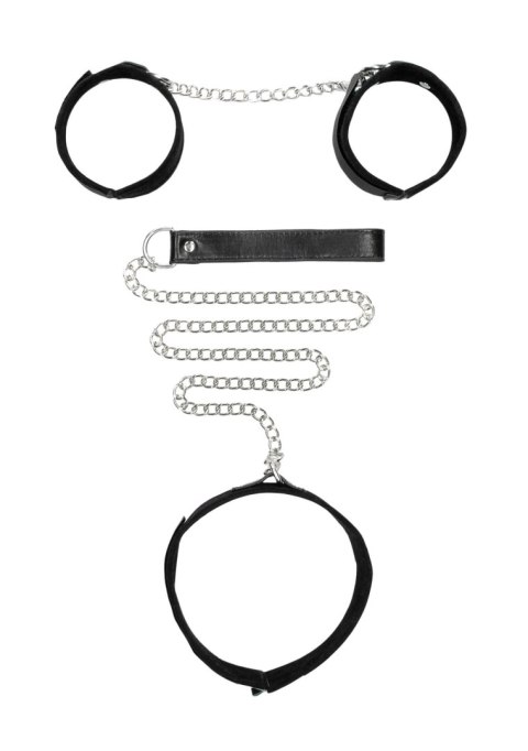 Velcro Collar With Leash And Hand Cuffs