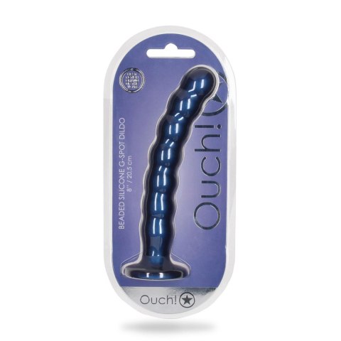 Beaded Silicone G-Spot Dildo - 8'' / 20,5 cm