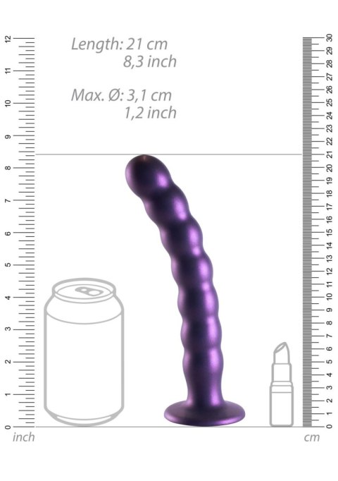 Beaded Silicone G-Spot Dildo - 8'' / 20,5 cm