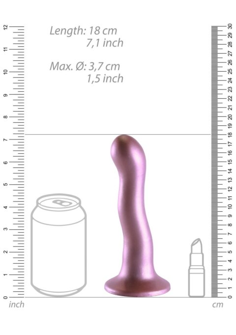 Ultra Soft Silicone Curvy G-Spot Dildo - 7'' / 17 cm