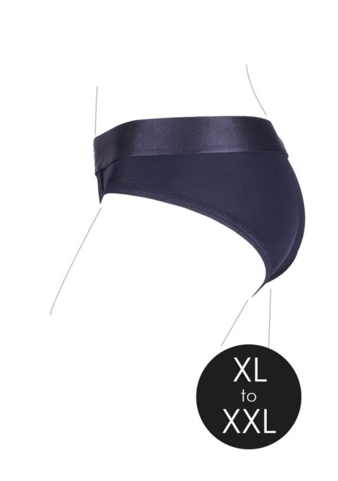 Vibrating Strap-on High-cut Brief - XL/XXL