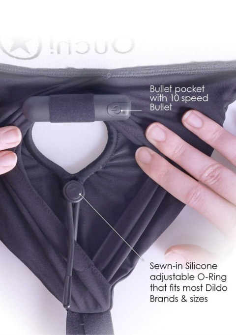 Vibrating Strap-on High-cut Brief - XL/XXL