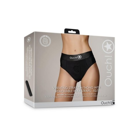 Vibrating Strap-on Thong with Removable Rear Straps - XS/S