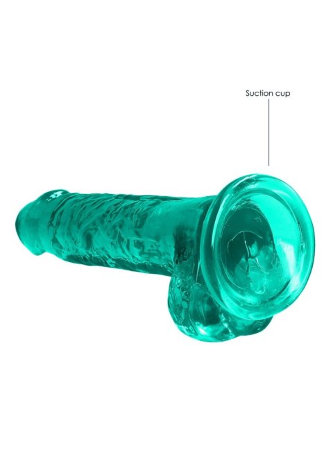 7"""" / 19 cm Realistic Dildo With Balls - Turquoise