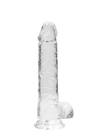 8"" / 20 cm Realistic Dildo With Balls - Transparent