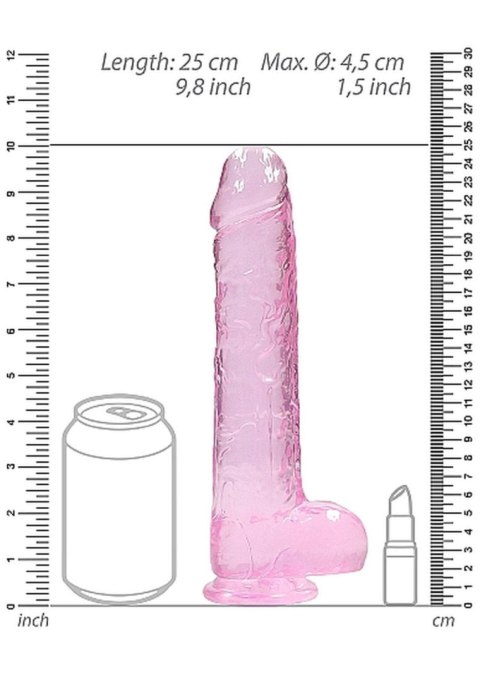 9"" / 23 cm Realistic Dildo With Balls - Pink