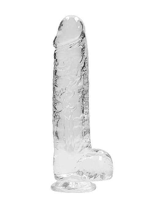 9"" / 23 cm Realistic Dildo With Balls - Transparent