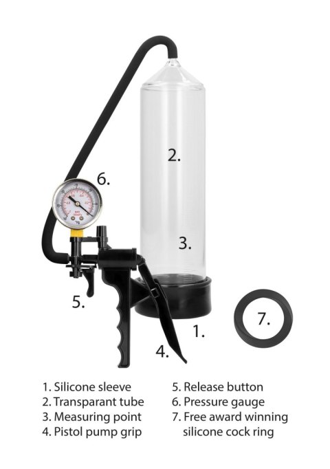 Elite Beginner Pump With PSI Gauge - Transparent