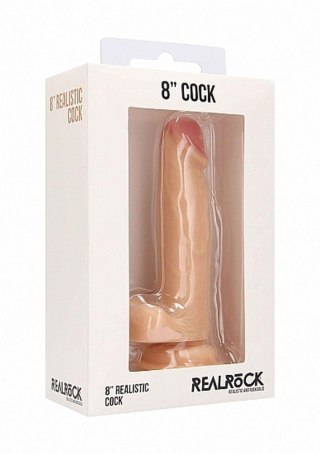 Realistic Cock - 8"" - With Scrotum - Skin