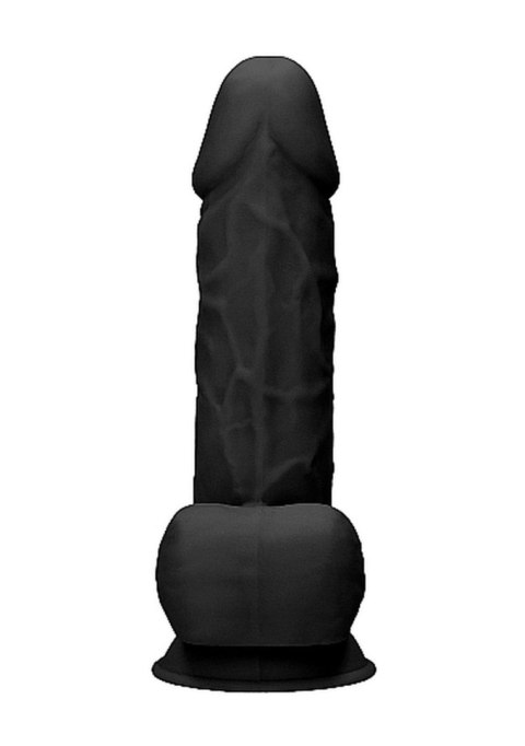 Silicone Dildo With Balls - 21,6 cm - Black