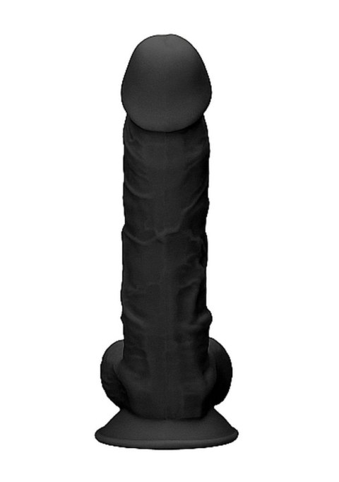 Silicone Dildo With Balls - 22,8 cm - Black