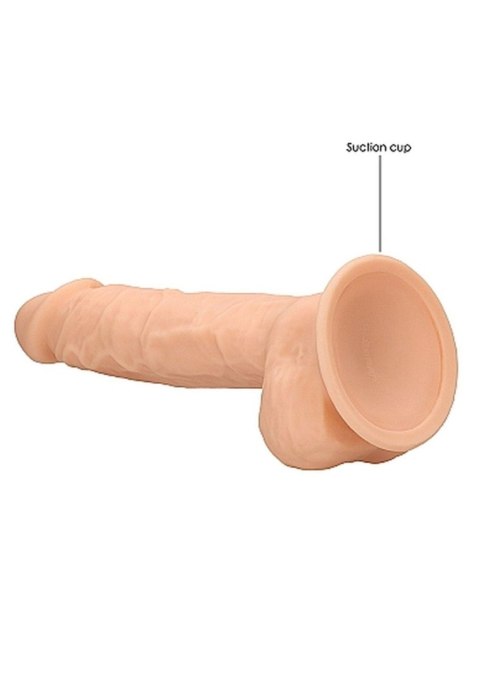 Silicone Dildo With Balls - 22,8 cm - Flesh