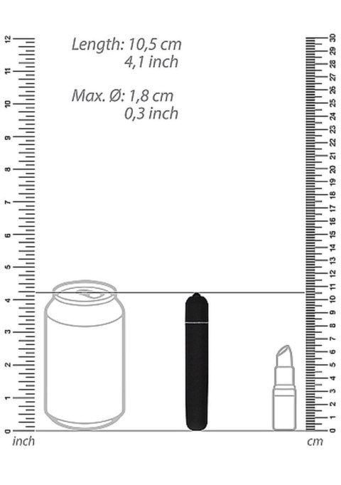 Bullet Vibrator - Extra Long - Black