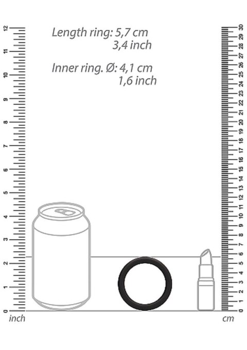 Round Cock Ring Set - Black