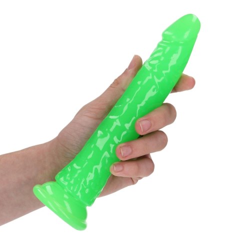 Slim Realistic Dildo with Suction Cup - Glow in the Dark - 8'' / 20 cm