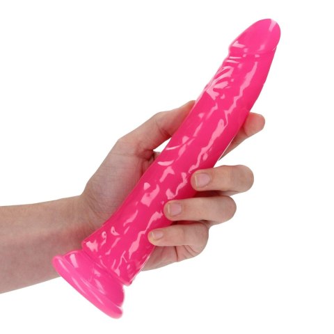 Slim Realistic Dildo with Suction Cup - Glow in the Dark - 9'' / 22,5 cm