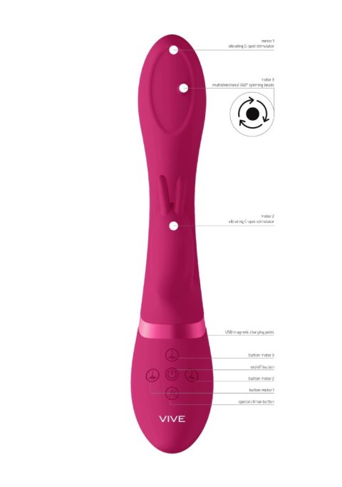 Mira - Spinning G-spot Rabbit - Pink