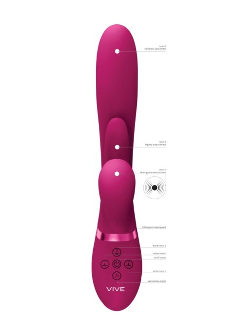 Kura - Thrusting G-Spot Vibrator with Flapping Tongue and Pulse Wave Stimulator