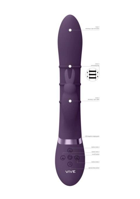 Stimulating Rings, Vibrating G-Spot Rabbit - Purple - Tester