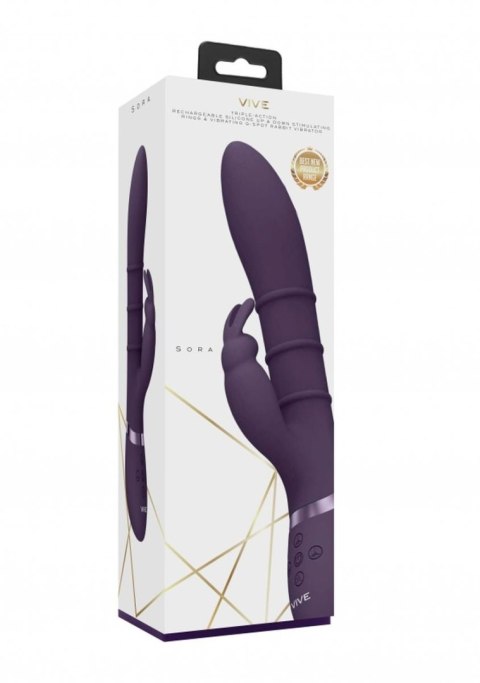 Stimulating Rings, Vibrating G-Spot Rabbit - Purple - Tester