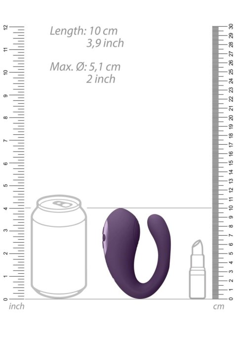 Yoko - Triple Action Vibrator Dual Prongs with Clitoral Pulse Wave