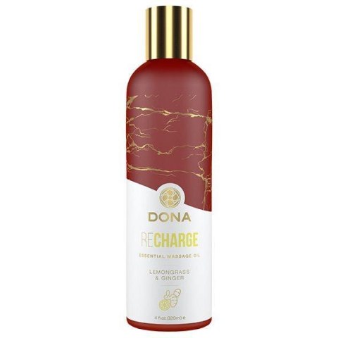 Dona - Essential Massage Oil Recharge Lemongrass & Ginger 120 ml