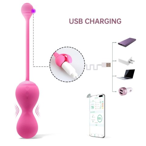 Kulki Kegla z Wibracjami | Smart Kegel Master Balls Pink