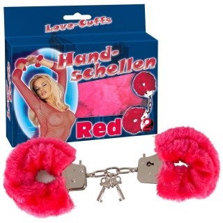 Handcuffs" Love Cuffs" red