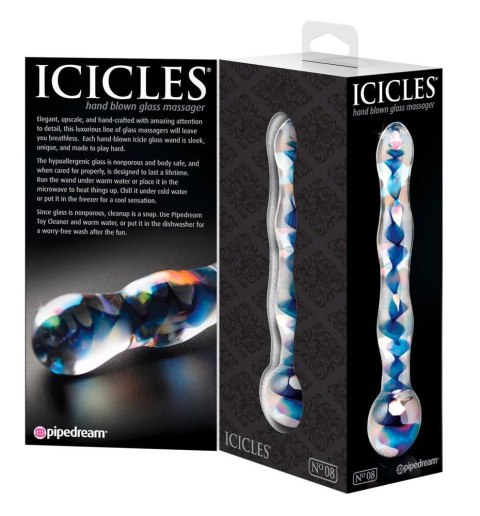 Icicles No. 8 Clear/Blue