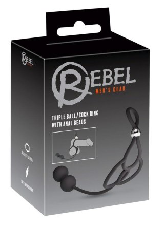 REBEL Triple Ball/Cock Ring wi