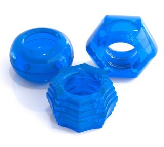 C Deluxe Cock Ring Set Blue