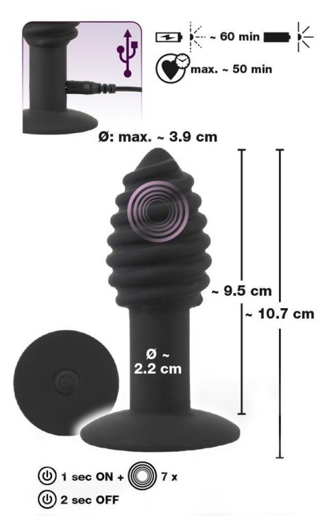 Black Velvets Twist butt plug