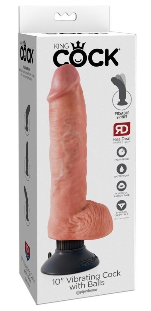 King Cock 10inch Vibr./w.balls