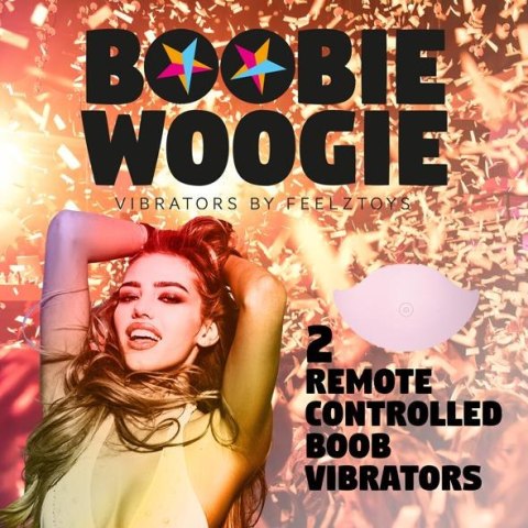 FeelzToys - Boobie Woogie Remote Controlled Boob Vibrators (2 pcs)