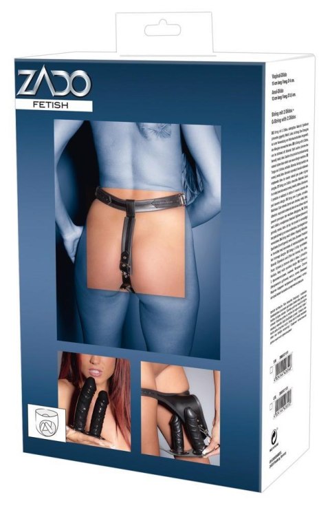 Leather Briefs 2 Dildos S/M