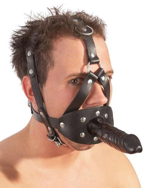 LeatherHead harness with Dildo