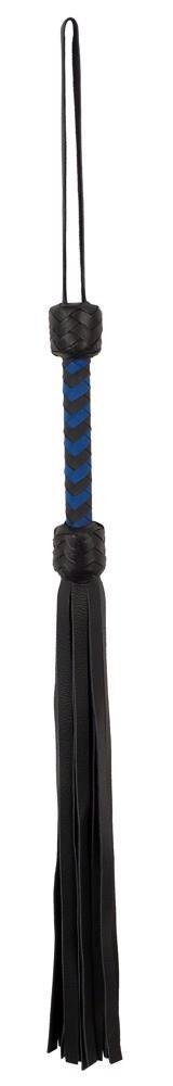 Leather flogger black/royal