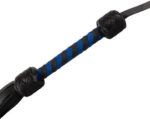 Leather flogger black/royal